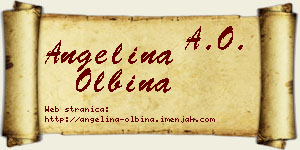 Angelina Olbina vizit kartica